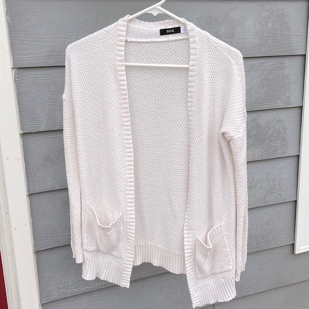 White cardigan
